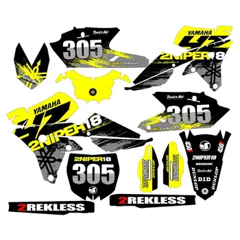 

New Full Graphics Decals Stickers Custom Number Name 3M Matte Stickers For YAMAHA YZF YZ250F YZ450F 2014 2015 2016 2017