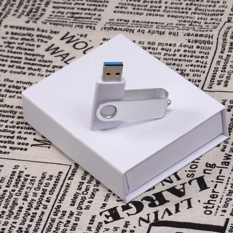 Пользовательский логотип печать белый поворотный usb 2,0 флеш-накопитель 32 ГБ 8 ГБ 16 ГБ usb флеш-накопитель memorys stick pendrive(более 10 шт. бесплатный логотип