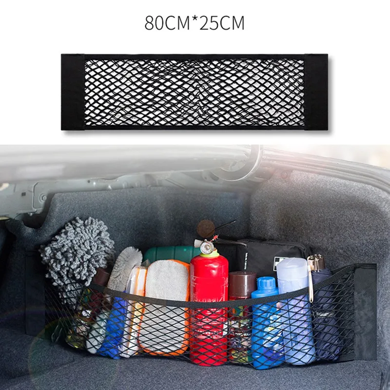 

For Cars interior Net Travel Pocket Trunk Seat Net Nylon Organizer Storage Mesh Magic Stick Universal SUV Auto Cargo Storage