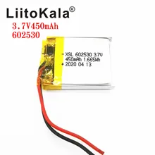 

2022 XSL 3.7V 602530 450mAh Lithium Ion Polymer Battery 3.7v Lithium Battery For MP4 MP5 GPS PSP Smart Watch Driving Recorder