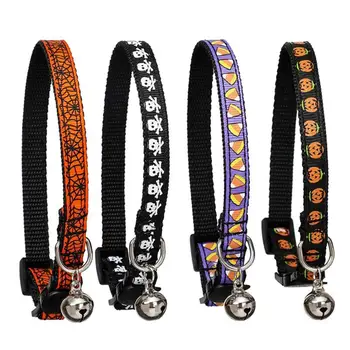 

4PCS Practical Halloween Creative Cat Collar Pet Necklace for Pet Kitten