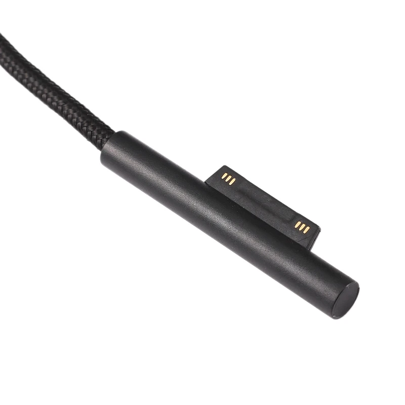 USB кабель с нейлоновой оплеткой 0,2 M женский USB-C зарядный кабель для Microsoft Surface Pro 6/5/4/3 Поверхность ноутбука 1/2, 45Вт 15В PD кабель для зарядки