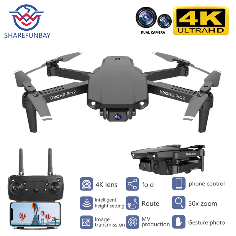

new 2020 E99 drone 4K HD dual camera foldable drone with wifi FPV 1080p real-time transmission 50 times focus RC Quadcopter