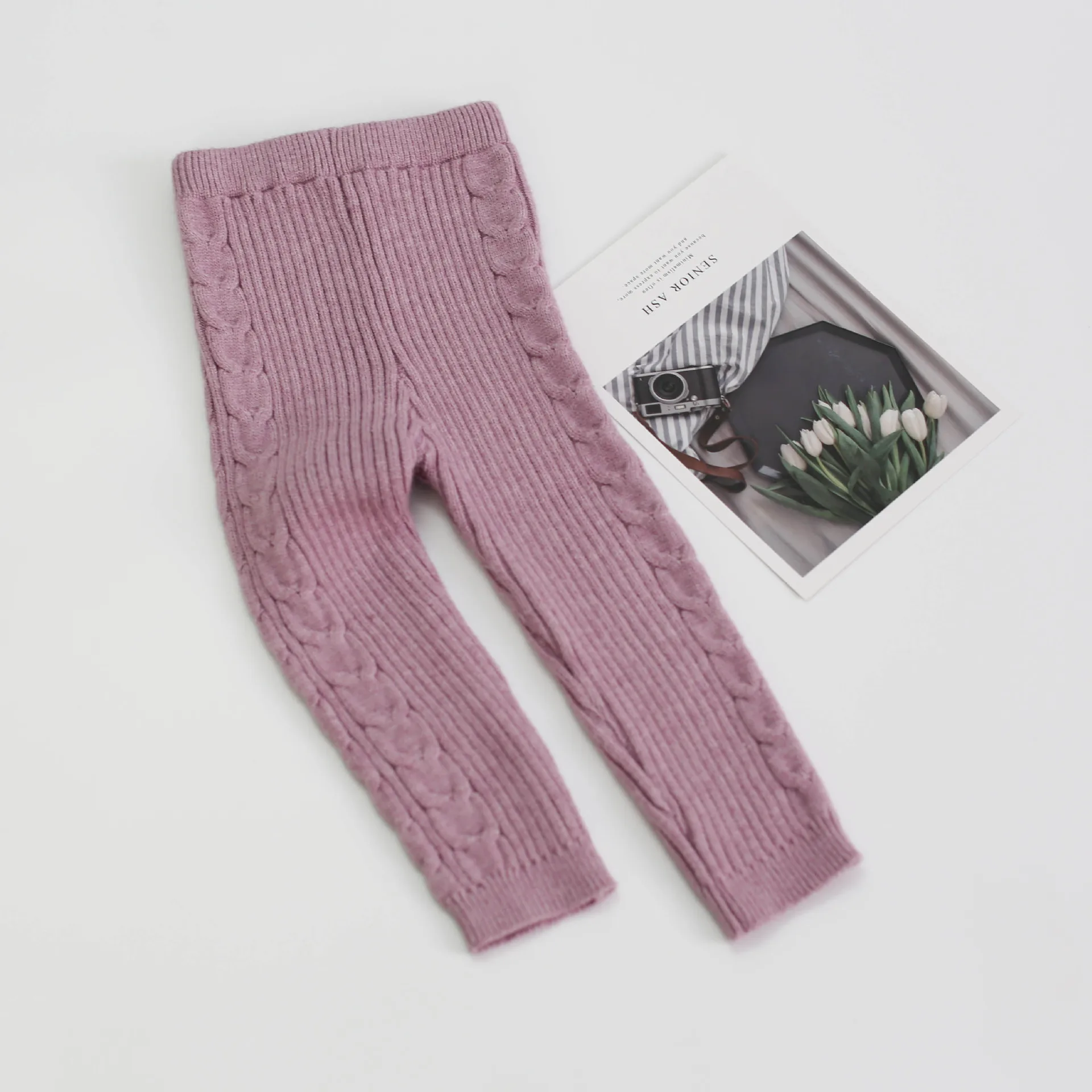 WEPBEL/комплекты одежды для маленьких мальчиков и девочек; осенне-зимний свитер+ штаны; трикотажные спортивные костюмы для маленьких мальчиков; комплект с толстовкой и штанами для малышей - Цвет: purplepants
