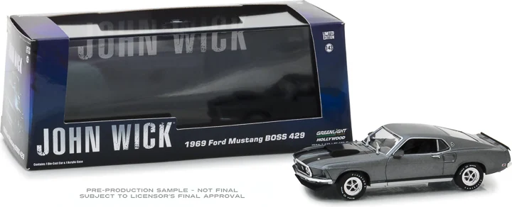 Модель автомобиля GreenLight 1:43 1969 Ford Mustang BOSS 429 из сплава металлические игрушки для