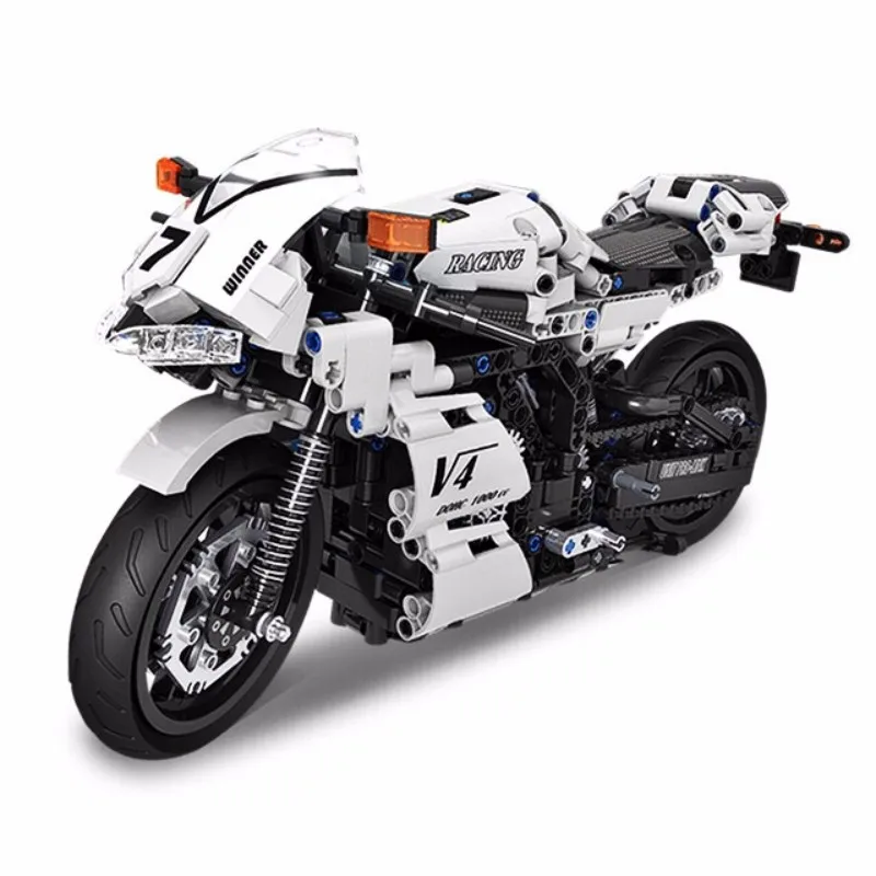 Pedal Motorcycle New Brick Motorbike Model Block Building Toy kids City Technic 