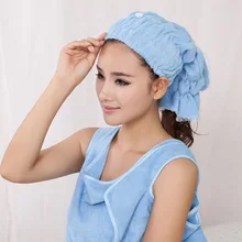 Manufacturers Direct Selling SULDUO New Style Microfiber Shower Cap Cute Lace Shower Cap Bibulous Dry Hair Cap