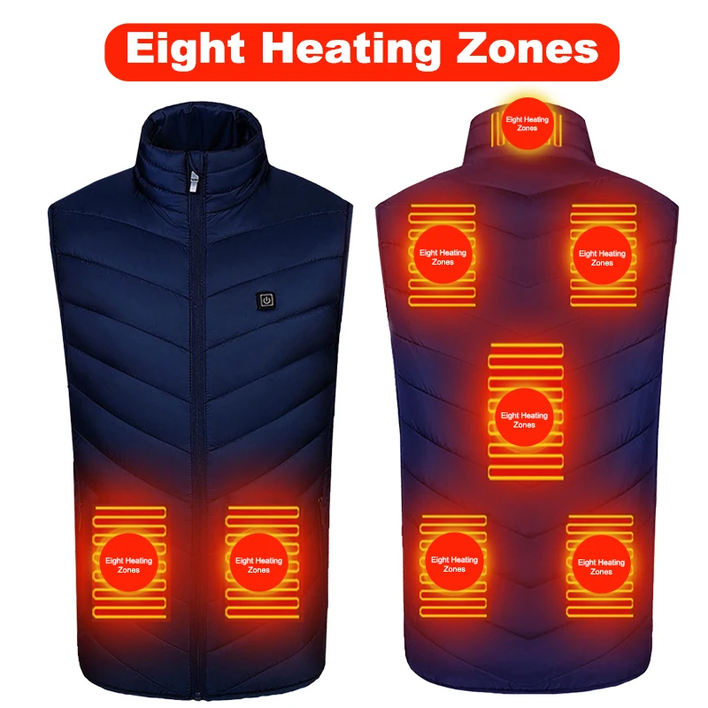 

Heated Vest Cycling Jacket For Winter 2 or 4 or 8 or 9 Areas Usb Rechargeable Heater Hunting Vest Chaqueta TÃ©Rmica Cycling Gilet