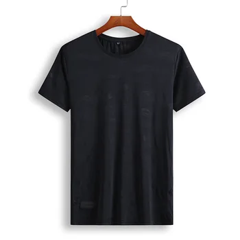

Plus Fat plus Size Male Summer Short Sleeve Sweatshirt T Shirt Extra Large Fat Fat Man Half Sleeve Round Neck Mercerized