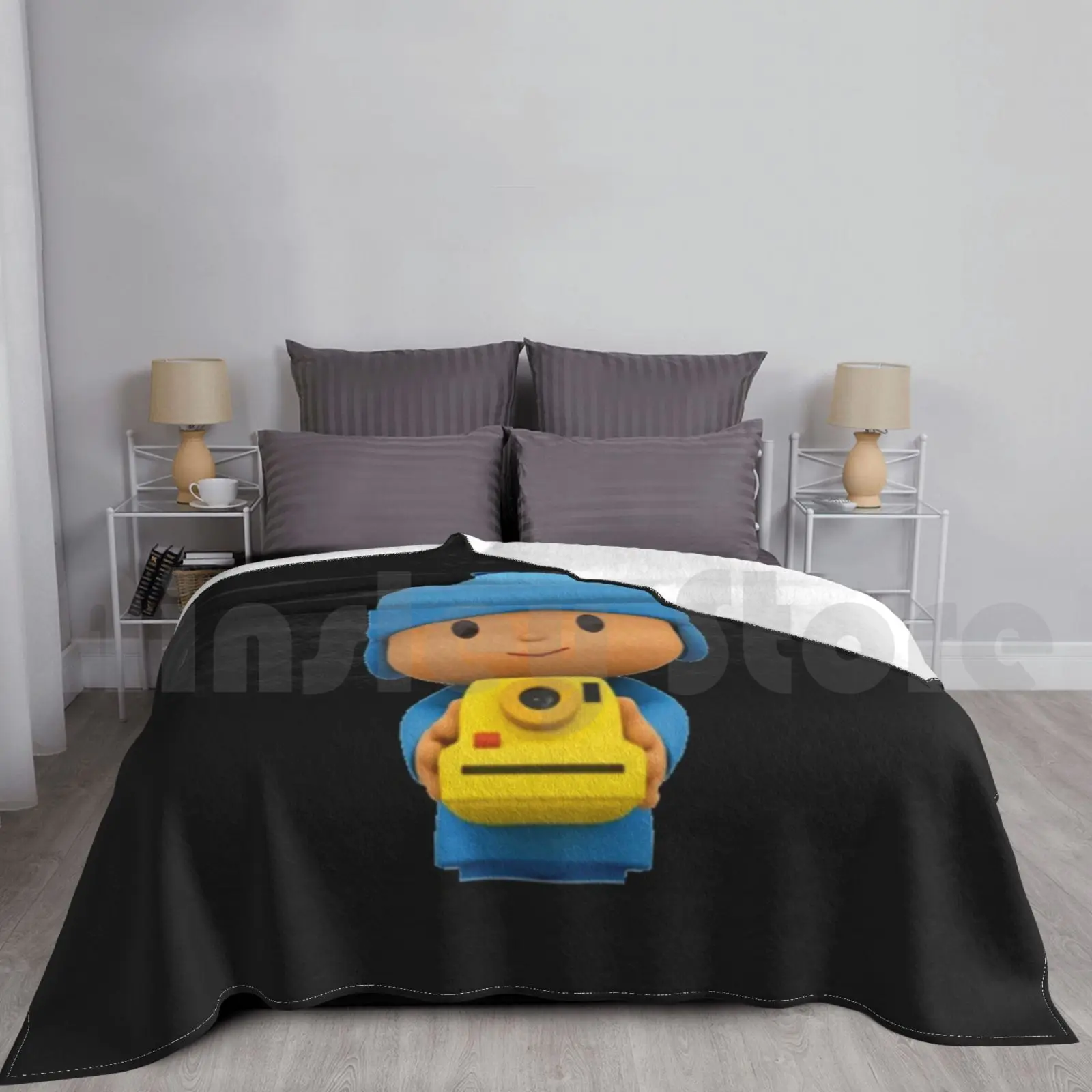 , Black Blanket Fashion Custom Desenho Cartoons Flintstones The Black Clecio