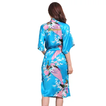 

Gilded Bridesmaid Bridesmaid morning gown printing thin silk imitation wedding sisters long cardigan Nightgown