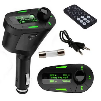 

Car Kit MP3 Music Player Wireless FM Transmitter Radio Modulator With USB MMC+ Remote Control