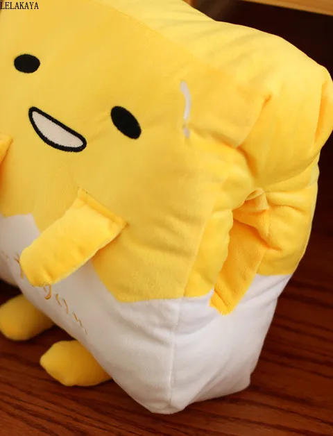 3 в 1 Gudetama Lazy яйцо фланелевая диванная подушка, мягкая подушка игрушки в виде животных с плюшевой набивкой грелка для рук тройной сон одеяло рождественские подарки Новинка