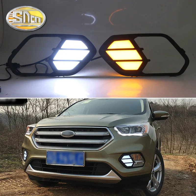 Для Ford Kuga Escape 2016 ~ 2017 дневной ходовой светильник DRL светодиодный противотуманный