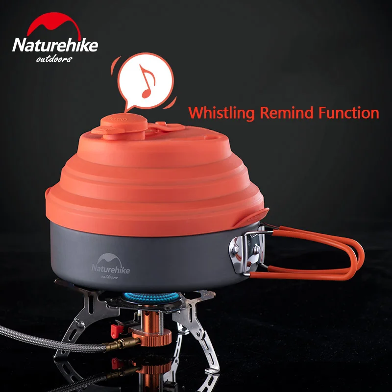 Hot Sale  Naturehike Camping Tableware Camping Tools Whistle Prompt 0.32kg Folding Aluminum Cookware Outdoor 