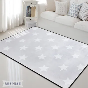 

Fashion Design Pentagram star Print Carpet Bath Anti-Slip Floor Mat Rug Baby Playing Carpets for Living Room Bedroom Soft Rugs