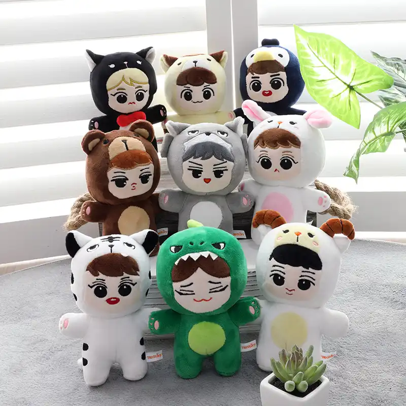 Korean Pop Exo Baekhyun Chanyeol Chen D O Kai Lay Sehun Suho Xiumin Plush Star Doll Cute Fans Toys Quality Gifts Stuffed Plush Animals Aliexpress