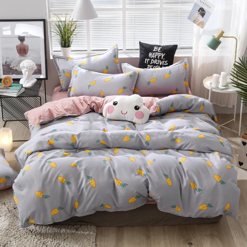 Bed Linens 19 Comforter Grey Bedclothes Linen Snowflake Cotton Bedding Set Winter Bedsheets Duvet Cover Sets Jogo De Cama | Дом и сад