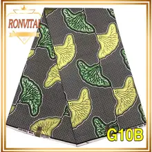 Ткань с золотым восковым принтом RONVITAL, африканская ткань с принтом, женское платье, сделай сам, восковая ткань в нигерийском стиле, хлопок, 6 ярдов/