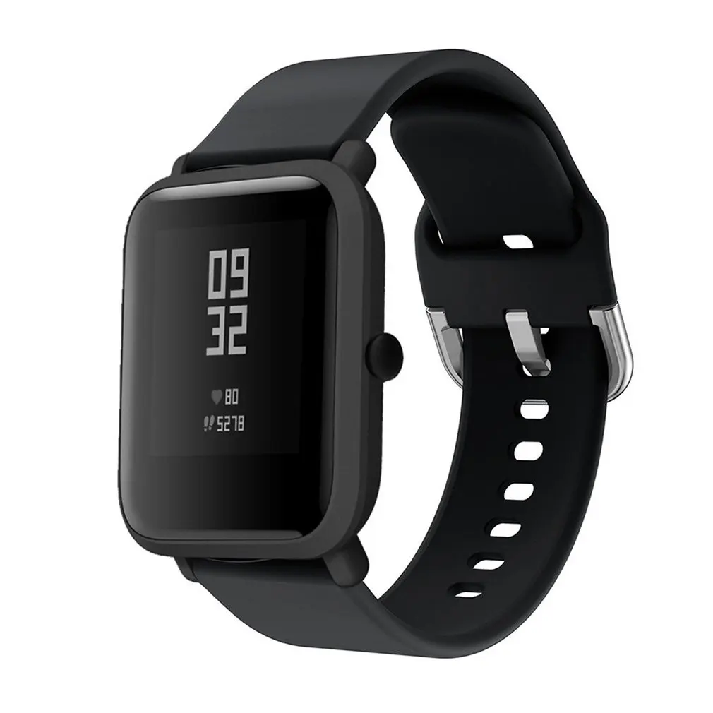 Для Hua mi Youth Edition Amazfit Bip 20 мм монохромный ремешок Vitality аксессуары для часов спортивные часы с силиконовым ремешком