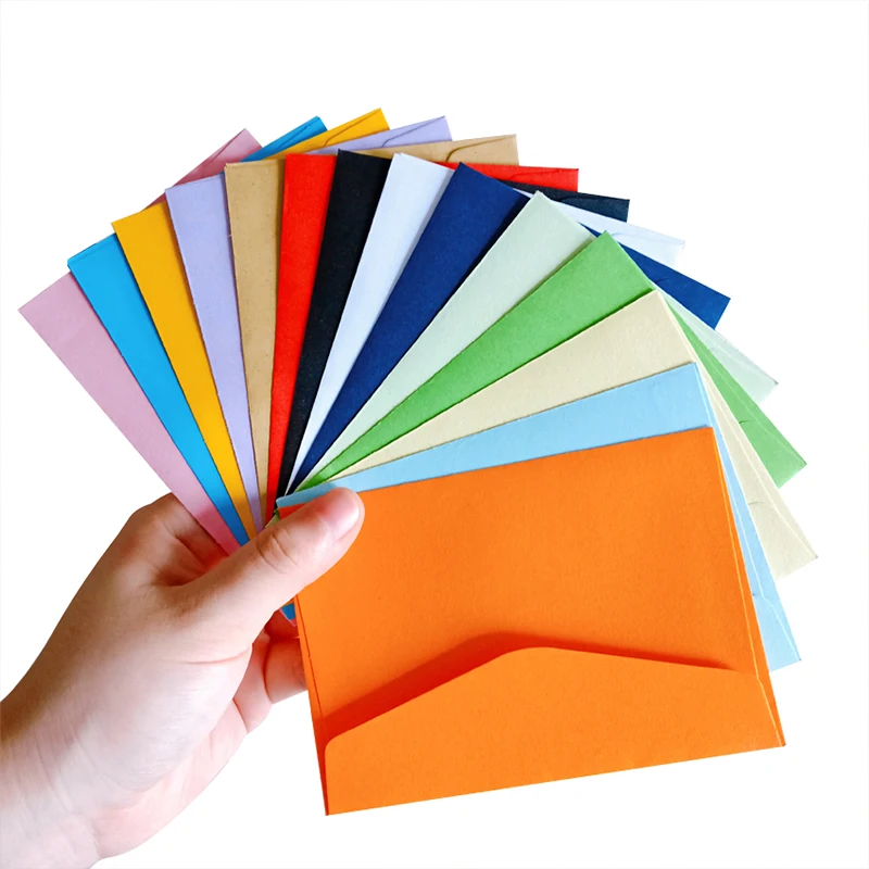 10 шт. мини-конверты ярких цветов DIY Многофункциональный бумажный конверт для письма бумажная открытка школьный крафт-материал портативный