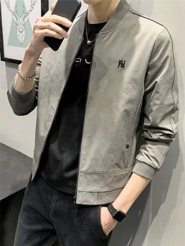 

Spring New Model Baseball Uniform Men's Korean Version Handsome Jacket Spring and Autumn Casual All-match Thin Black Jacket