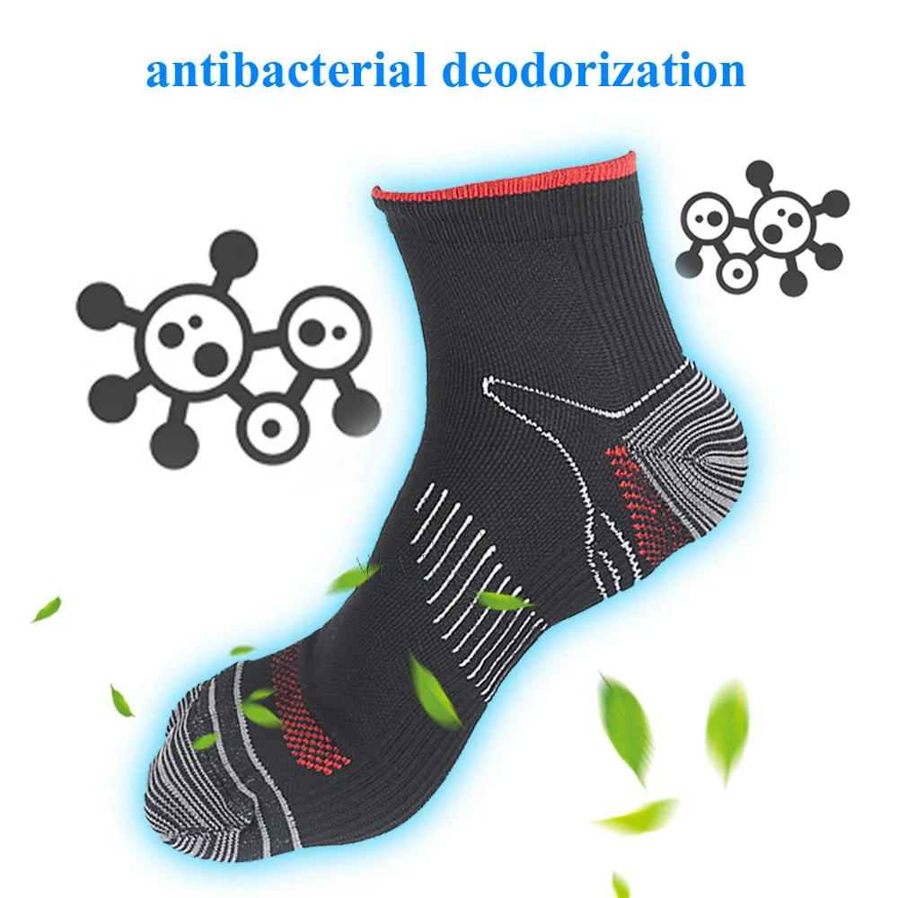 Foot Compression Socks For Men Women Plantar Fasciitis Heel Spurs Pain Casual Cotton Sock Venous New Sock Heel Pad EU 35-44