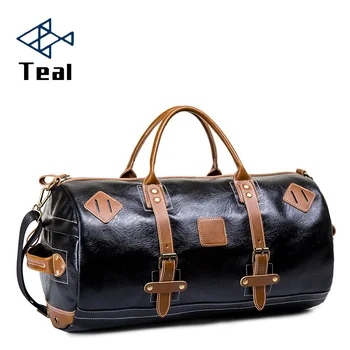 

Brand men's travel bag men pu leather travel duffle Business Casual handbag high capacity quality bags Large capacity