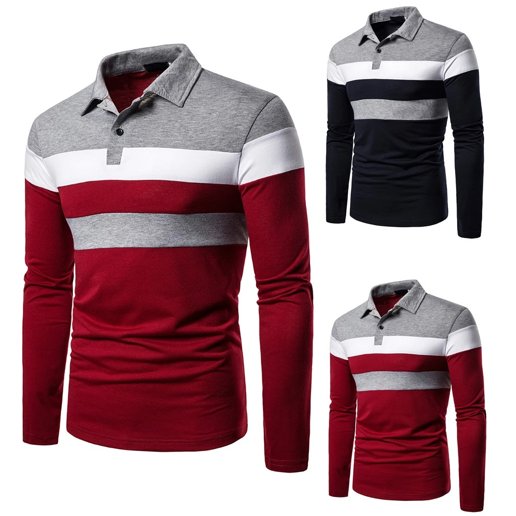 slim fit polo shirts long sleeve
