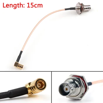 

Artudatech 5PCS 15cm RG316 Cable BNC Female Jack To SMB Female Jack Right Angle Pigtail 6in Connector Parts