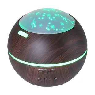 Ultrasonic Translucent Effect Vase Glass Wood Grain Aroma Diffuser New Products Gift Colorful Mini Humidifier Aroma Diffuser