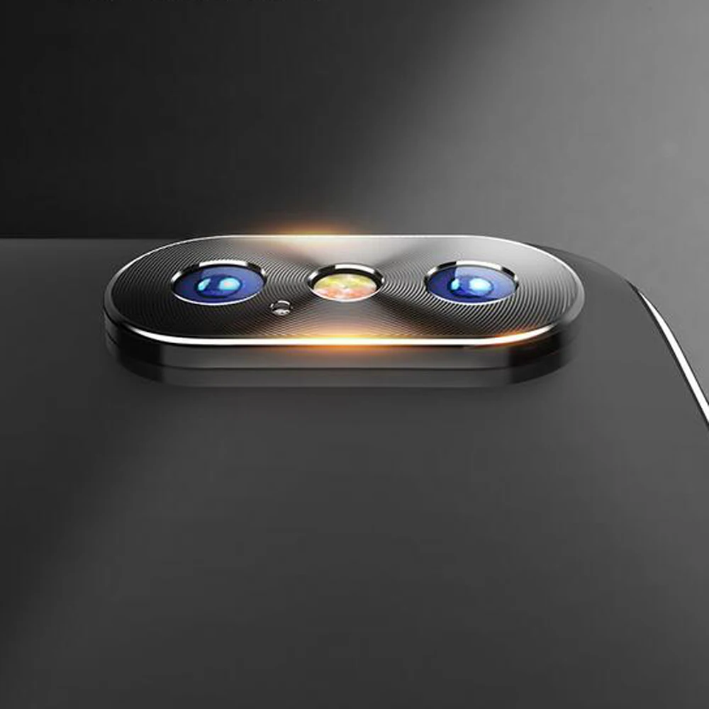100 шт металлический чехол для iPhone 7 8 plus Камера Лен экран протектор бампер крышка для iPhone X XR XS XSMAX защитное кольцо