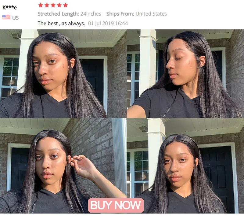 13X4 Lace Front Human Hair Wigs Black Women Pre Plucked Wig Brazilian Straight Lace Frontal Wigs With Baby Hair Remy Shiningstar
