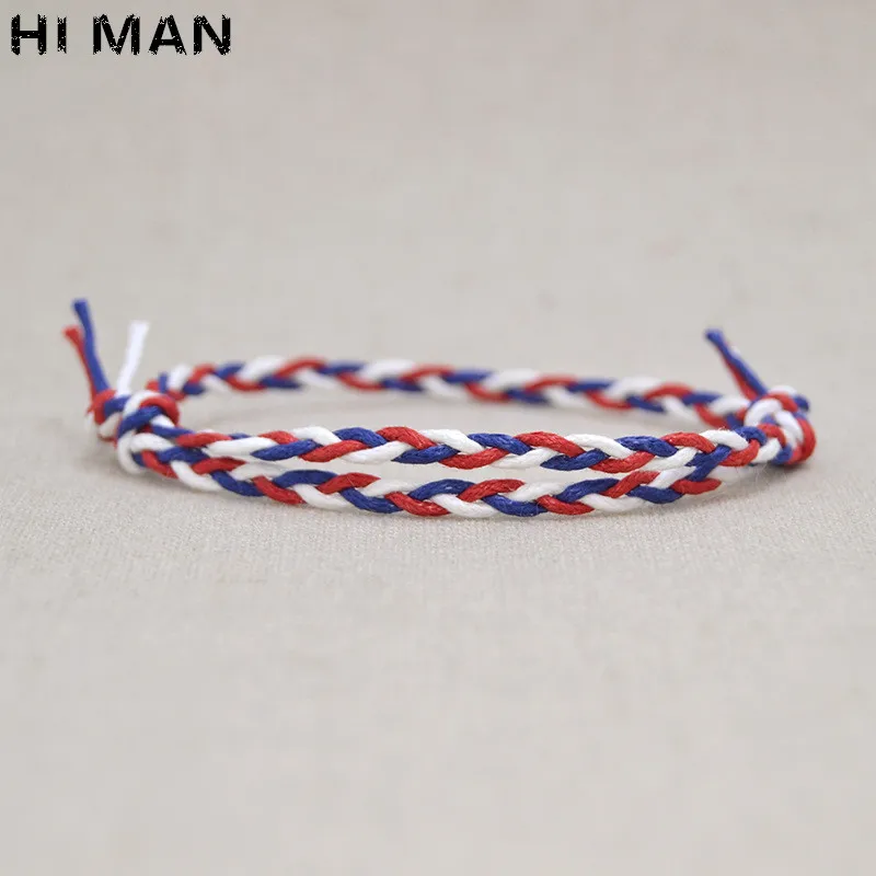 HI MAN 22 Styles New Design Ethnic Wind Cotton Rope Handmade Bracelet Women Fashion Simple Color Wrap Bracelet Friendship Gift