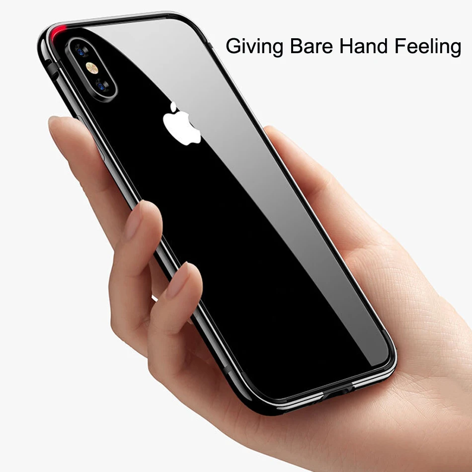 Чехол бампер для iPhone X 11 Роскошный Алюминиевый металлический каркас чехол XS XR 8 7 6 S