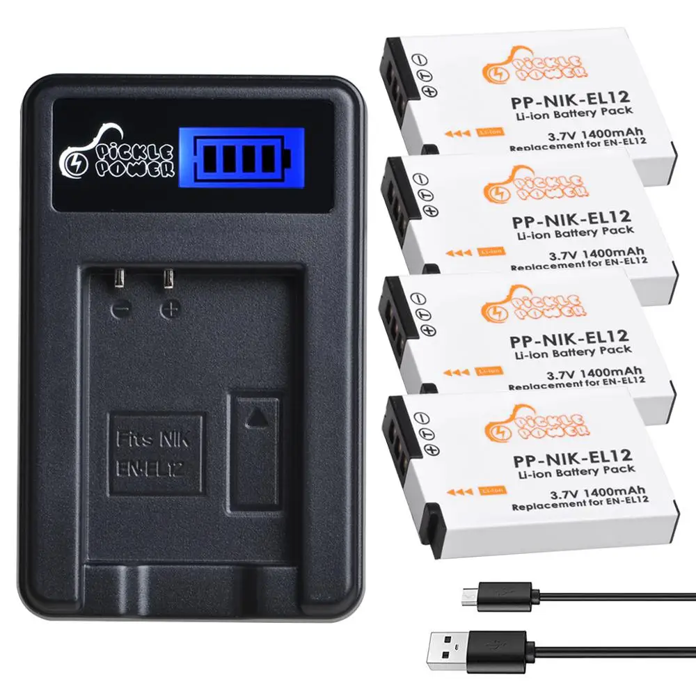High-Capacity Rechargeable Battery with Charger