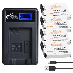 High - Capacity Rechargeable Battery with Charger (Charger and 4Battery)