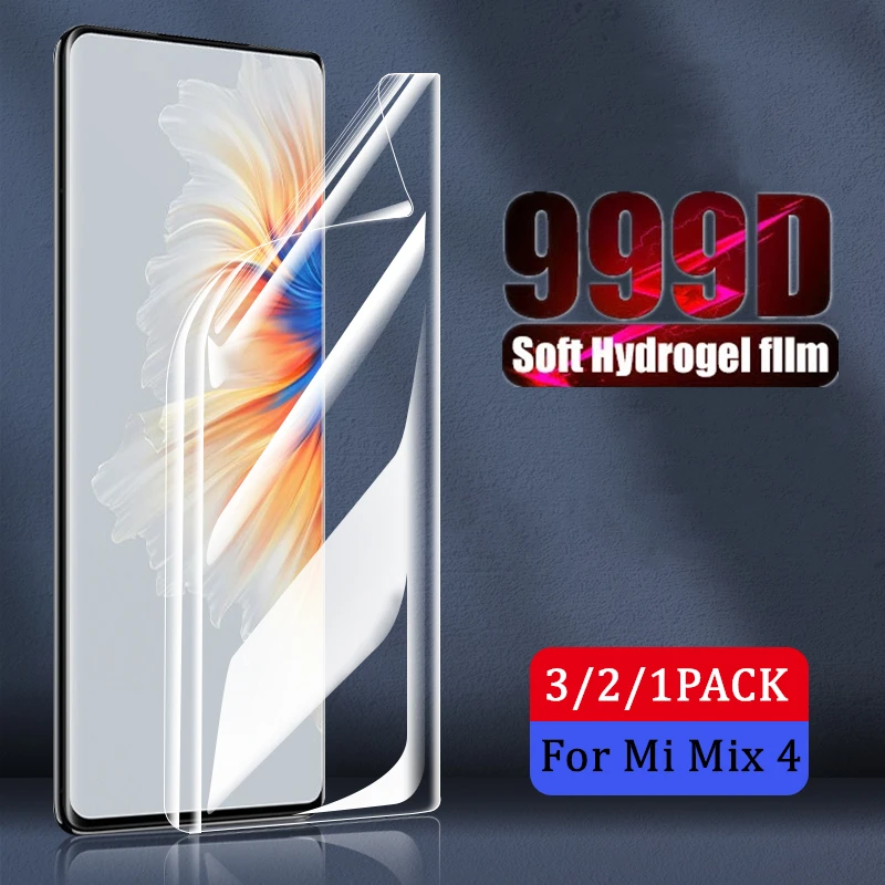 Anti-scratch Hydrogel Film For Xiaomi Mix 4 5G Soft Screen Protector Full Cover Protection Mi MIX4 3/2/1Pack Films | Мобильные