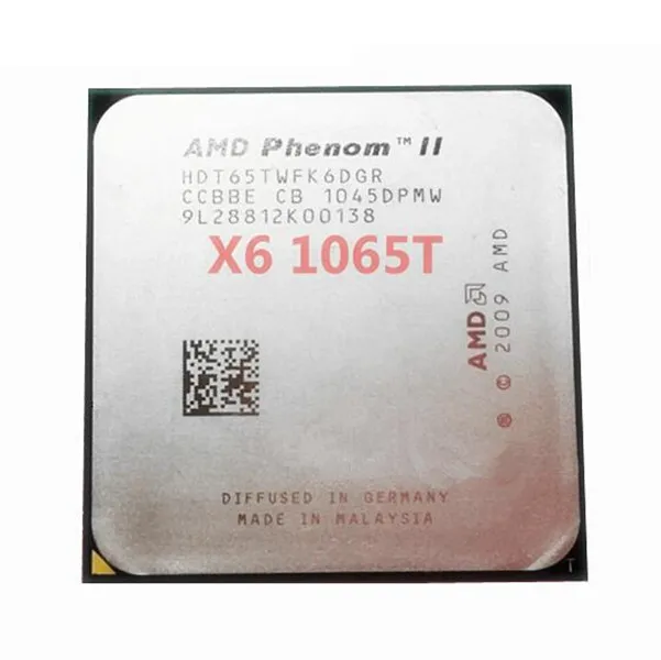 Процессор AMD Phenom X6 1065T шестиядерный процессор 2 9 ГГц HDT65TWFK6DGR 95 Вт разъем AM3 938pin