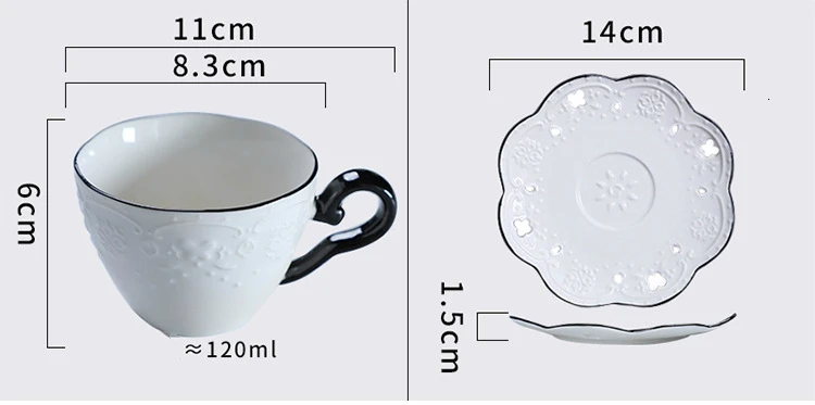 Европейская белая керамическая кофейная чашка блюдца костюм английский рельефный Стиль Ресторан послеобеденный чай черный чай ароматизированный чай чашка Copos