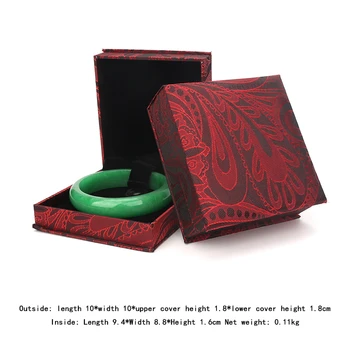 

Retro Red Bracelet Jewelry Display Storage Box Women Earring Pendent Wedding Ring Showcase Jewellery Organizer For Lover Gift