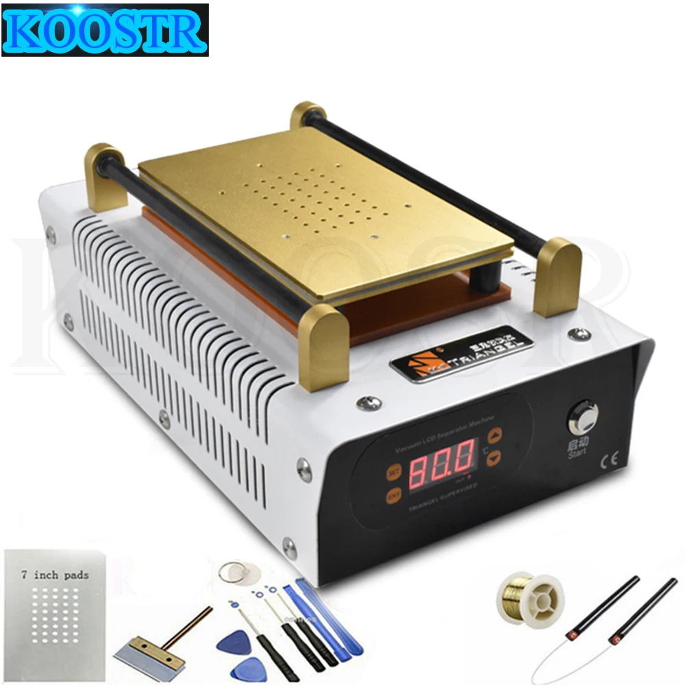 

7Inch LCD Glass Screen Separator Repair Machine Built-in Vacuum Pump Mobile Phone Different Cover Plate Auto Heating LED Display