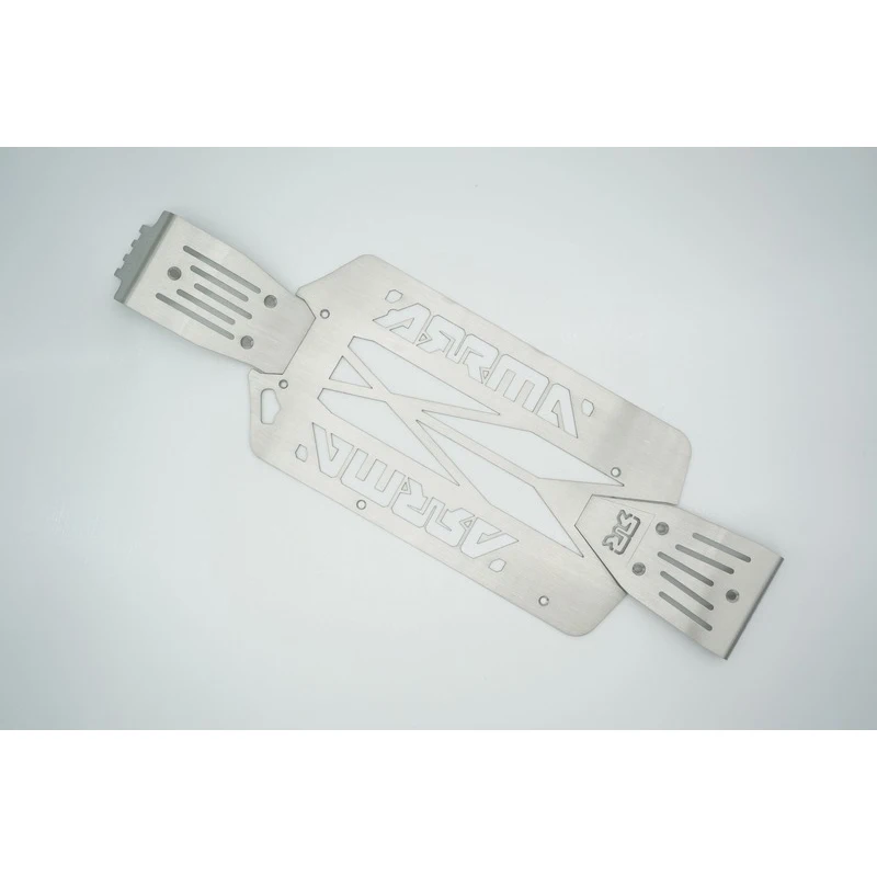 RC Car Chassis Armor RC CAR Parts Arrma Big Rock 1/10 Outcast Truck Upgrade Accessories Stainless Steel Chassis Armor Guard Plate