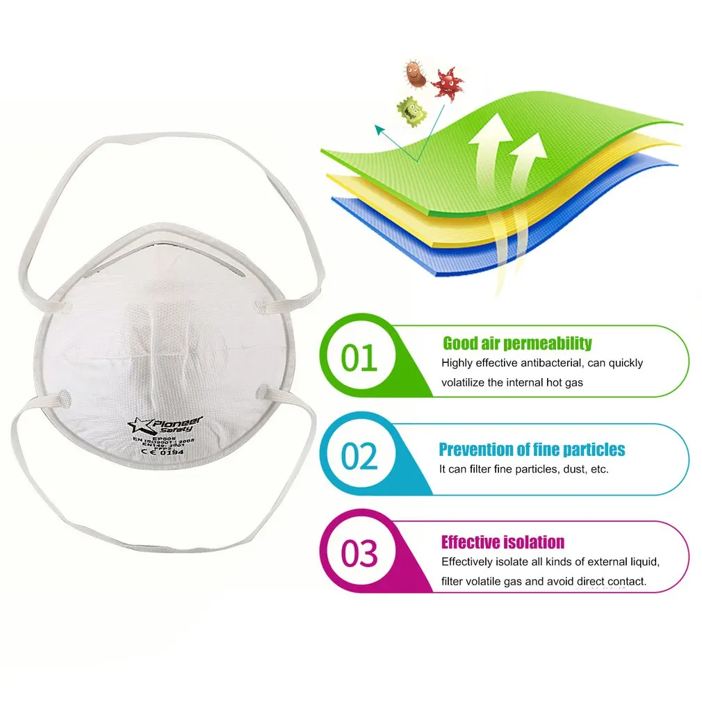 

Safety FFP2 Anti-Haze Mask Anti-Fog And Dust-Proof Mask / Anti Smoke Mask Face Protective Masks Man Woman