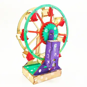 

Creative Electric Ferris Wheel DIY Science STEM Toys Set Wooden Puzzle Craft Technology Educational Toys for Children