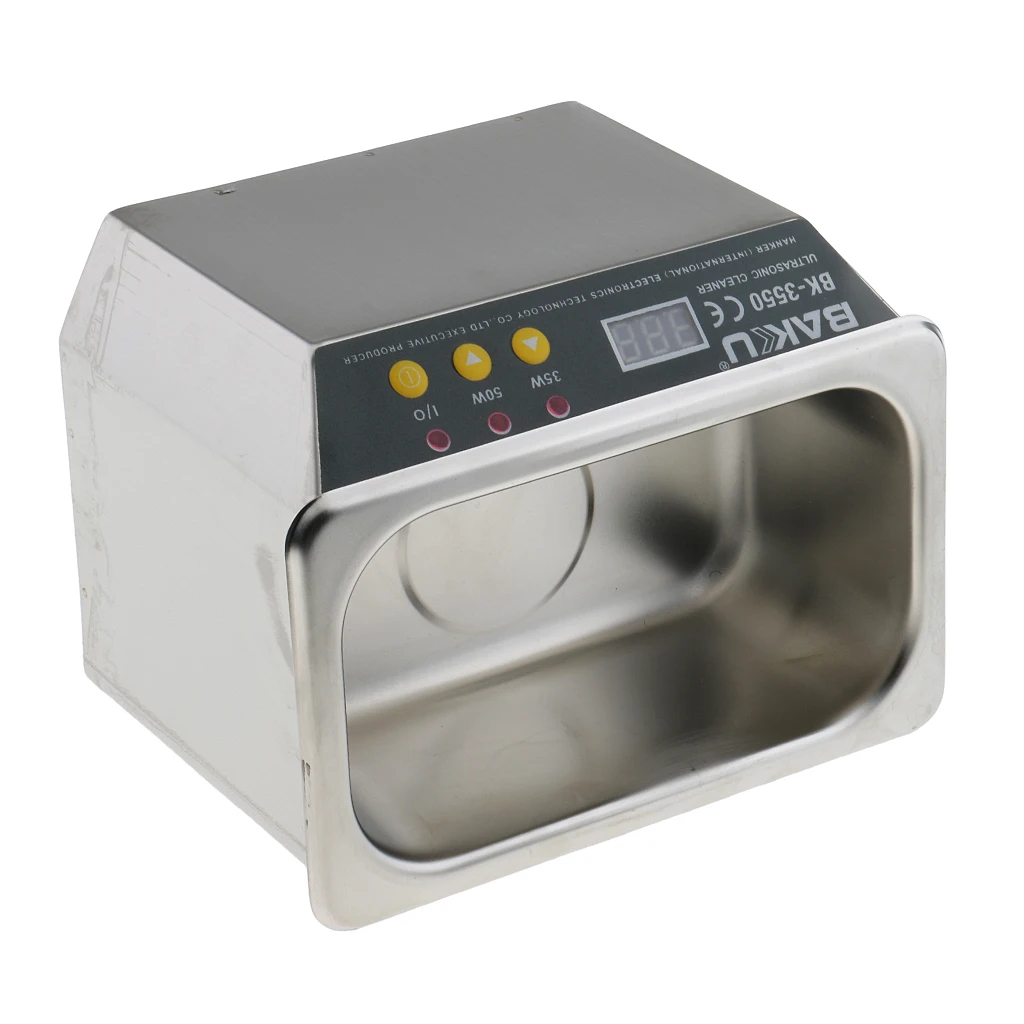 Stainless Steel Jewelry Watch Ultrasonic Cleaner Electronic Parts Cleaning Machine EU Plug