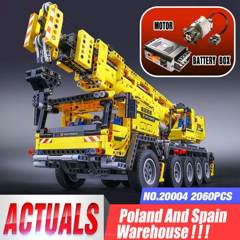  DHL 20004 Technic Motor Power Mobile Crane Mk II Model compatible with 42009 Building Blocks Bricks