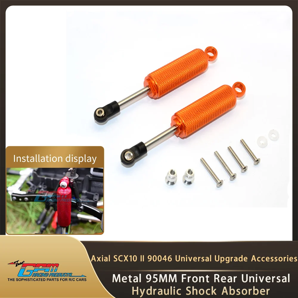 GPM AXIAL 1/10 SCX10 II 90046 90047 Metal 95MM Diamond pattern Front rear universal Built-in spring Hydraulic shock absorber