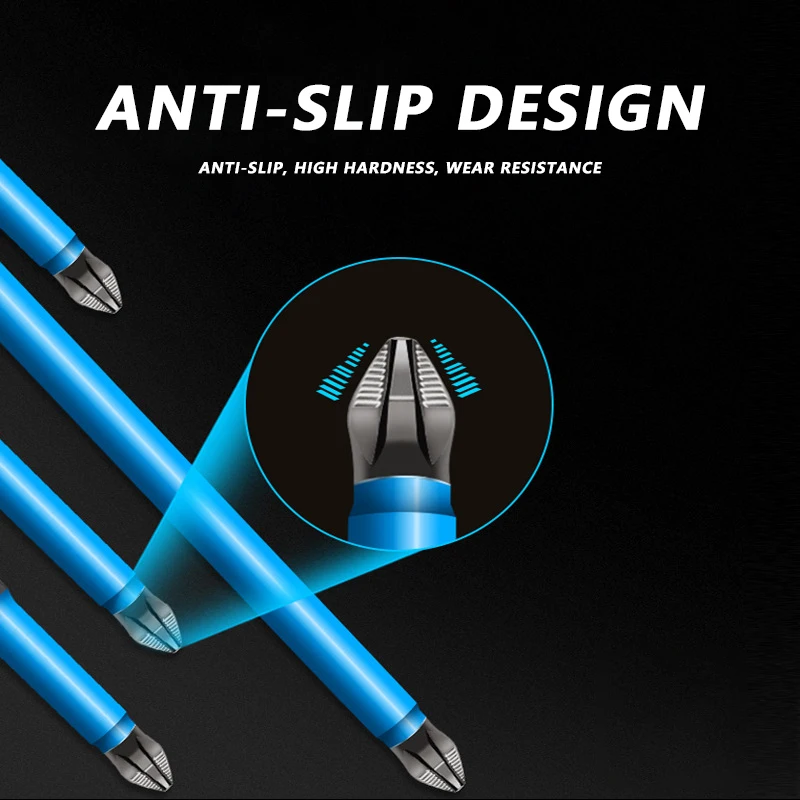 Puntas de estrella destornillador largo Bits/25/50/65/70/90/125/150mm/7 Uds PH2 Anti-slip magnéticos