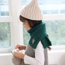 Супер мягкий детский шарф, маленький шарф для мальчика, девочки, зимние шарфы, плотный вязаный теплый шарф